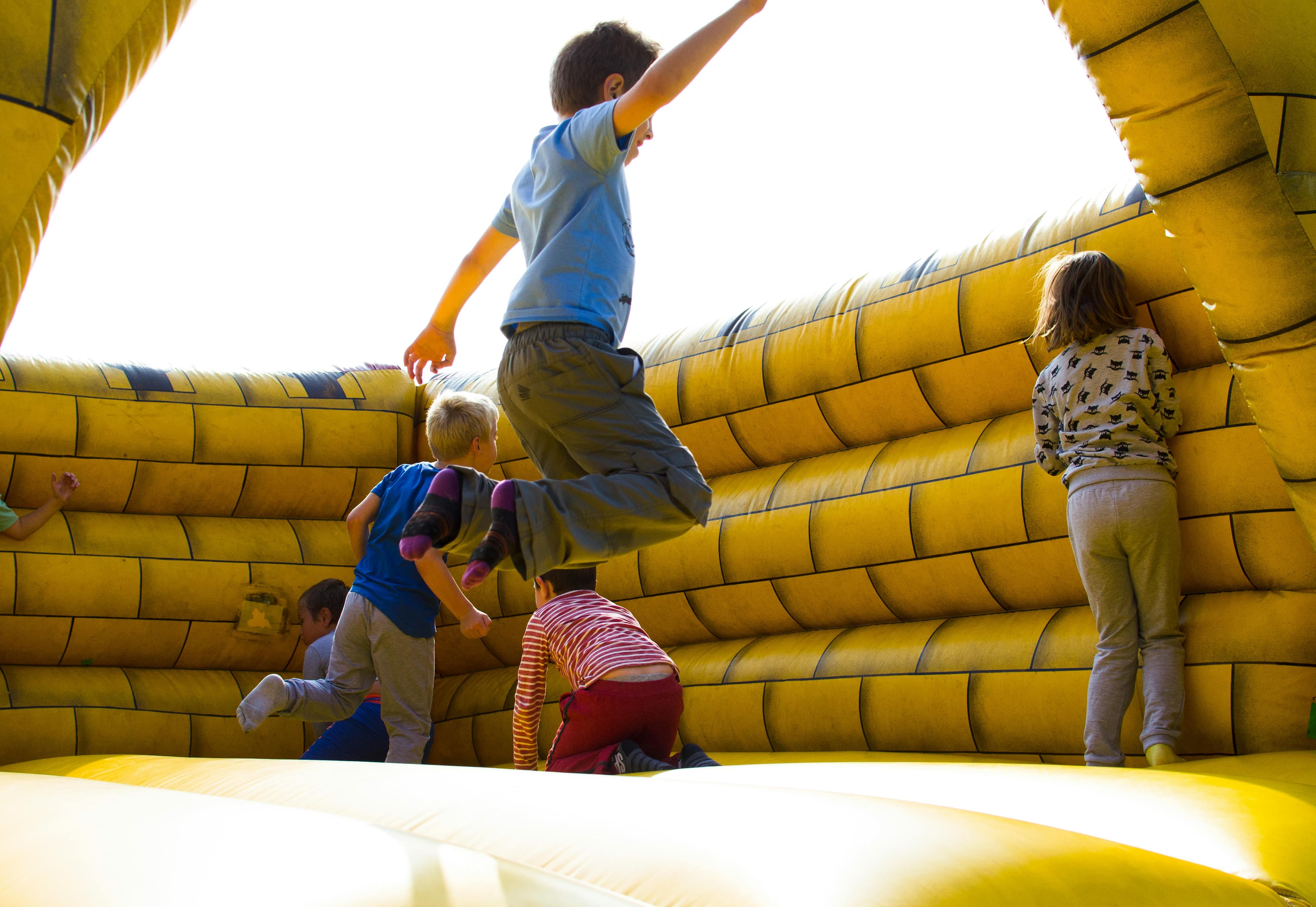 Children playing and learning